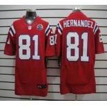 nike nfl jerseys new england patriots #81 hernandez red[Elite 50th Patch]