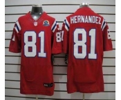 nike nfl jerseys new england patriots #81 hernandez red[Elite 50th Patch]