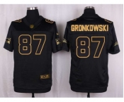 nike nfl jerseys new england patriots #87 gronkowski black gold collection[Elite]