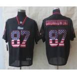 nike nfl jerseys new england patriots #87 gronkowski black[Elite USA flag fashion]