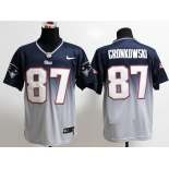 nike nfl jerseys new england patriots #87 gronkowski blue-white[Elite drift fashion][second version]