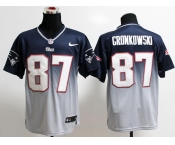 nike nfl jerseys new england patriots #87 gronkowski blue-white[Elite drift fashion][second version]