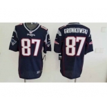 nike nfl jerseys new england patriots #87 gronkowski blue[2015 new Elite]