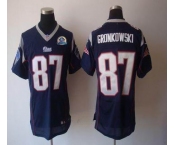 nike nfl jerseys new england patriots #87 gronkowski blue[Elite 50th Patch]