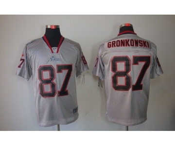 nike nfl jerseys new england patriots #87 gronkowski grey[Elite lights out]