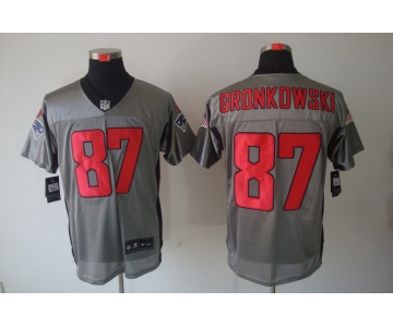 nike nfl jerseys new england patriots #87 gronkowski grey[Elite shadow]