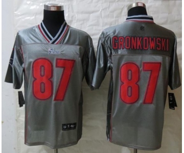 nike nfl jerseys new england patriots #87 gronkowski grey[Elite vapor]