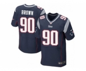 nike nfl jerseys new england patriots #90 malcom brown blue[Elite]