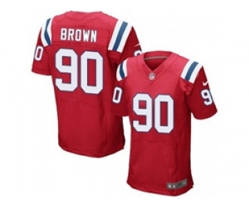 nike nfl jerseys new england patriots #90 malcom brown red[Elite]