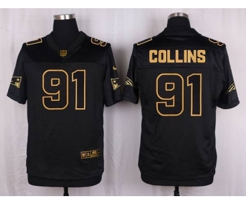 nike nfl jerseys new england patriots #91 jamie collins black gold collection[Elite]