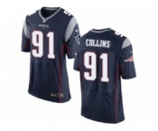 nike nfl jerseys new england patriots #91 jamie collins blue[2015 new Elite]