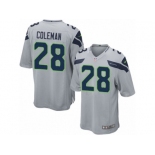 Men Nike Seattle Seahawks #28 Justin Coleman Game Grey Alternate NFL Jersey