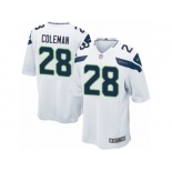 Men Nike Seattle Seahawks #28 Justin Coleman Game White NFL Jersey