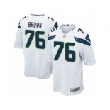 Men Nike Seattle Seahawks #76 Duane Brown Game White NFL Jersey