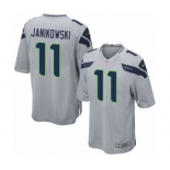 Men's Nike Seattle Seahawks #11 Sebastian Janikowski Game Grey Alternate NFL Jersey