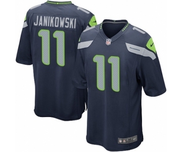 Men's Nike Seattle Seahawks #11 Sebastian Janikowski Game Navy Blue Team Color NFL Jersey