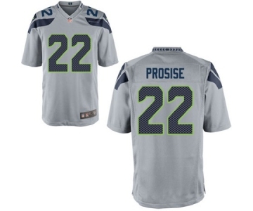 Men's Nike Seattle Seahawks #22 C.J. Prosise Game Grey Alternate NFL Jersey