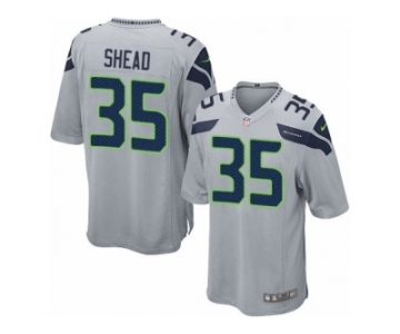 Men's Nike Seattle Seahawks #35 DeShawn Shead Game Grey Alternate NFL Jersey