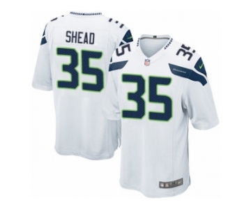 Men's Nike Seattle Seahawks #35 DeShawn Shead Game White NFL Jersey