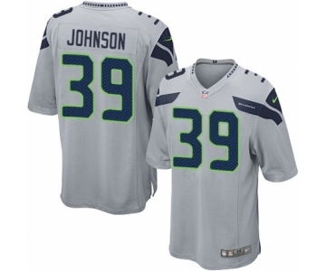 Men's Nike Seattle Seahawks #39 Dontae Johnson Game Grey Alternate NFL Jersey