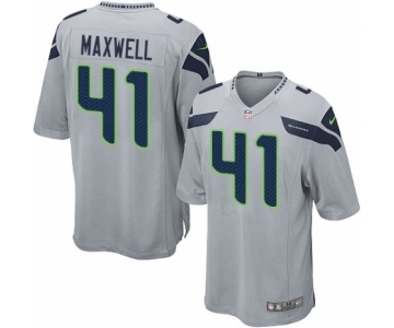 Men's Nike Seattle Seahawks #41 Byron Maxwell Game Grey Alternate NFL Jersey