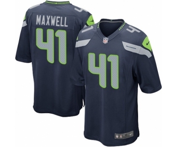 Men's Nike Seattle Seahawks #41 Byron Maxwell Game Navy Blue Team Color NFL Jersey