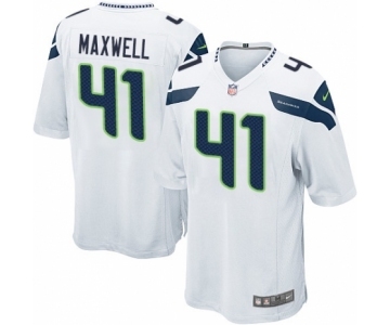 Men's Nike Seattle Seahawks #41 Byron Maxwell Game White NFL Jersey