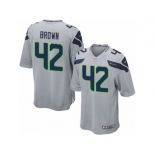 Men's Nike Seattle Seahawks #42 Arthur Brown Game Grey Alternate NFL Jersey