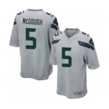 Men's Nike Seattle Seahawks #5 Alex McGough Game Grey Alternate NFL Jersey