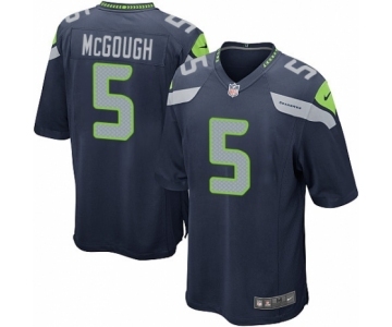 Men's Nike Seattle Seahawks #5 Alex McGough Game Navy Blue Team Color NFL Jersey