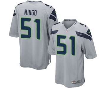 Men's Nike Seattle Seahawks #51 Barkevious Mingo Game Grey Alternate NFL Jersey