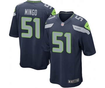 Men's Nike Seattle Seahawks #51 Barkevious Mingo Game Navy Blue Team Color NFL Jersey