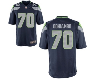 Men's Nike Seattle Seahawks #70 Rees Odhiambo Game Blue Team Color NFL Jersey