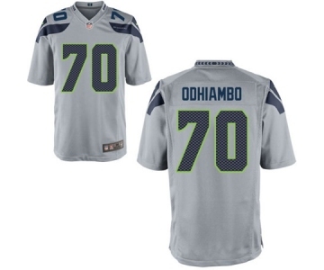 Men's Nike Seattle Seahawks #70 Rees Odhiambo Game Grey Alternate NFL Jersey