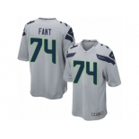 Men's Nike Seattle Seahawks #74 George Fant Game Grey Alternate NFL Jersey