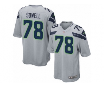 Men's Nike Seattle Seahawks #78 Bradley Sowell Game Grey Alternate NFL Jersey