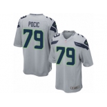 Men's Nike Seattle Seahawks #79 Ethan Pocic Game Grey Alternate NFL Jersey