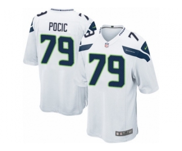 Men's Nike Seattle Seahawks #79 Ethan Pocic Game White NFL Jersey