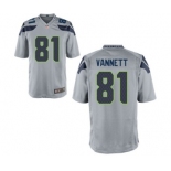 Men's Nike Seattle Seahawks #81 Nick Vannett Game Grey Alternate NFL Jersey