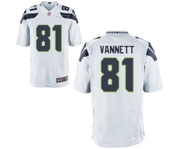 Men's Nike Seattle Seahawks #81 Nick Vannett Game White NFL Jersey