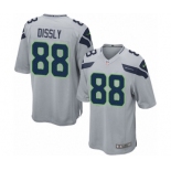 Men's Nike Seattle Seahawks #88 Will Dissly Game Grey Alternate NFL Jersey