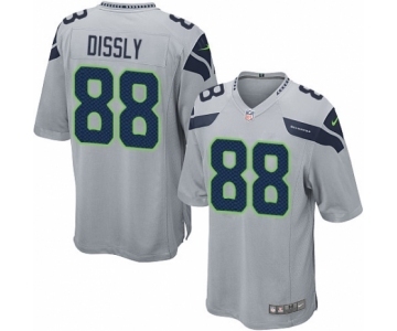 Men's Nike Seattle Seahawks #88 Will Dissly Game Grey Alternate NFL Jersey