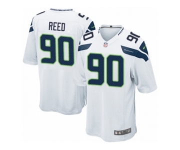 Men's Nike Seattle Seahawks #90 Jarran Reed Game White NFL Jersey