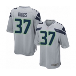 Men's Seattle Seahawks #37 Quandre Diggs Game Grey Alternate Football Jersey