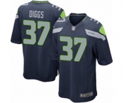 Men's Seattle Seahawks #37 Quandre Diggs Game Navy Blue Team Color Football Jersey