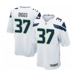 Men's Seattle Seahawks #37 Quandre Diggs Game White Football Jersey