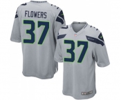 Men's Seattle Seahawks #37 Tre Flowers Game Grey Alternate Football Jersey