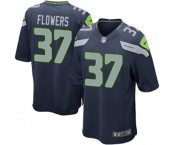 Men's Seattle Seahawks #37 Tre Flowers Game Navy Blue Team Color Football Jersey