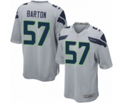 Men's Seattle Seahawks #57 Cody Barton Game Grey Alternate Football Jersey