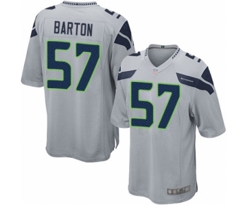 Men's Seattle Seahawks #57 Cody Barton Game Grey Alternate Football Jersey